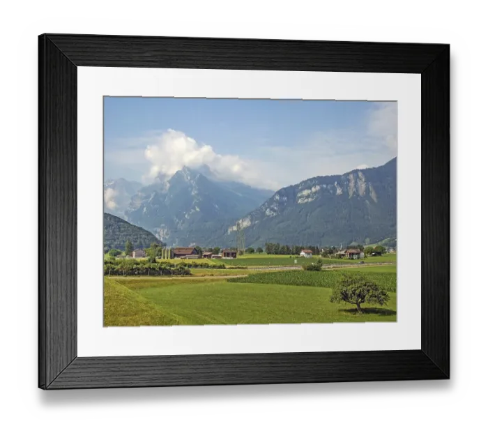 Framed Print : Swiss Alps near Weesen am Walensee