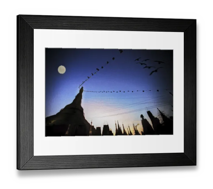 Framed Print : Evening Shwedagon Pagoda, Rangoon