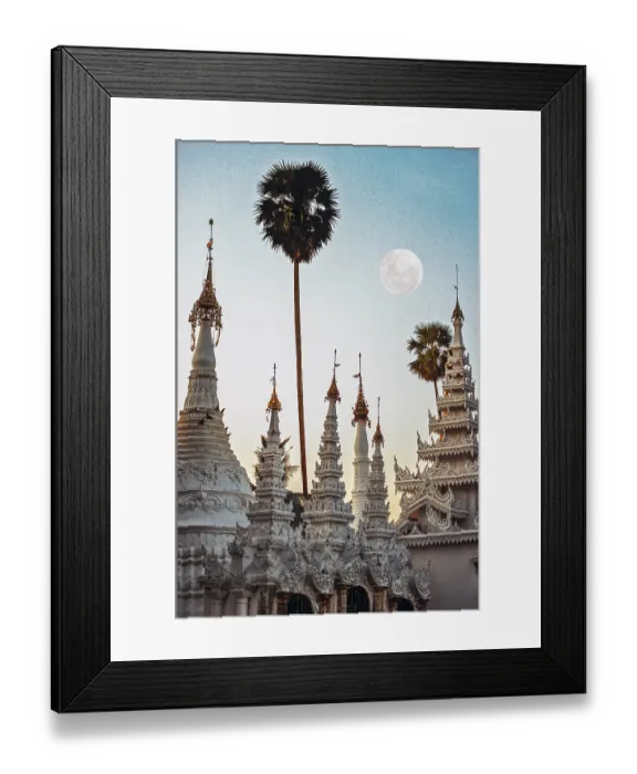 Framed Print : Evening Shwedagon Pagoda, Rangoon