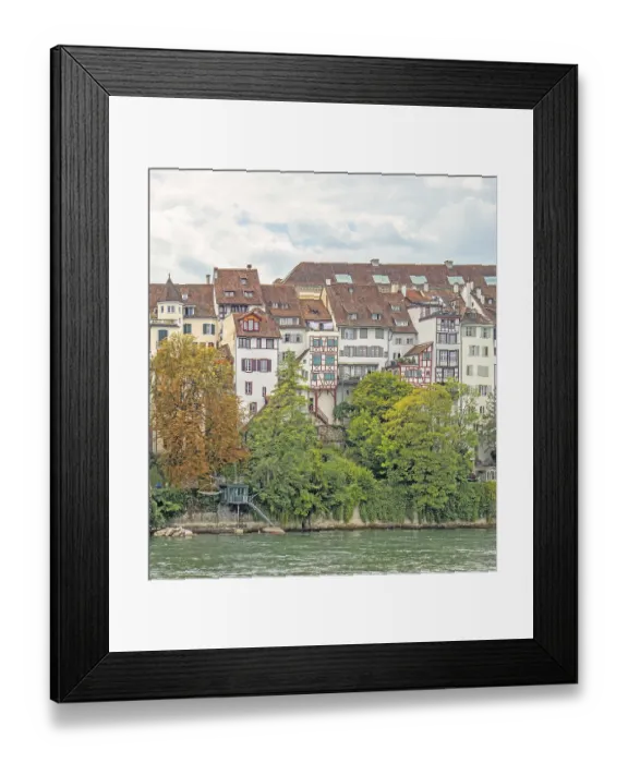Framed Print : Rheinufer Basel, Switzerland Framed Print : Rheinufer Basel, Switzerland