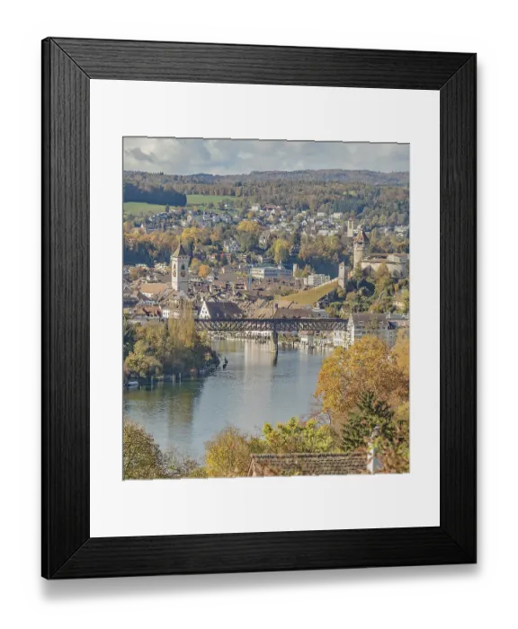 Framed Print : Schaffhausen with Munot Fortress and St Framed Print : Schaffhausen with Munot Fortress and St