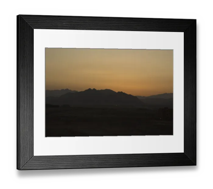 Framed Print : Beautiful Sunset over the mountains in Egypt