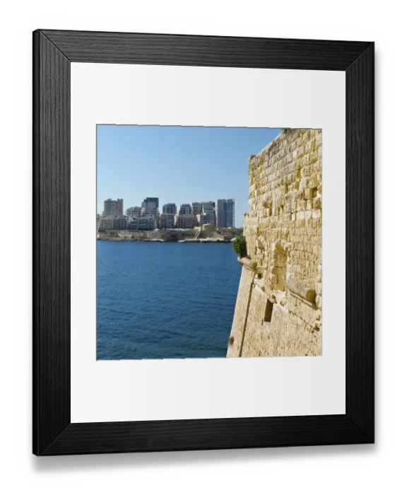 Framed Print : View of the modern quarter of Sliema from the Fort of Valletta Framed Print : View of the modern quarter of Sliema from the Fort of Valletta