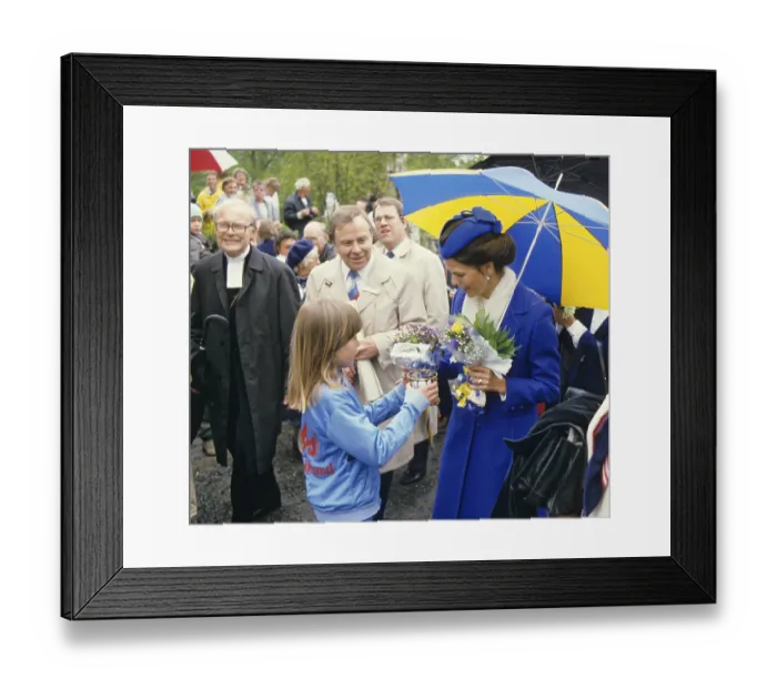 Framed Print : Drottning Silvia Eriksgata 1985 Queen Silvia of Sweden