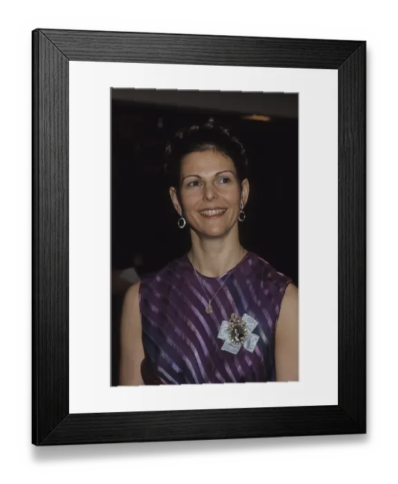 Framed Print : Drottning Silvia 1981 Queen Silvia of Sweden Framed Print : Drottning Silvia 1981 Queen Silvia of Sweden