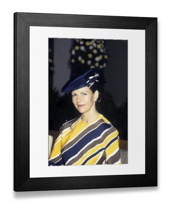 Framed Print : Drottning Silvia 1983 Queen Silvia of Sweden