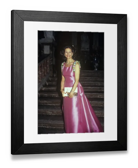 Framed Print : Silvia midsommarfesten 1994 Queen Silvia of Sweden