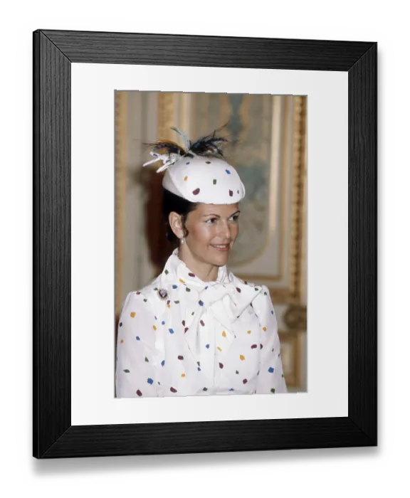 Framed Print : Drottning Silvia 1980 Queen Silvia of Sweden