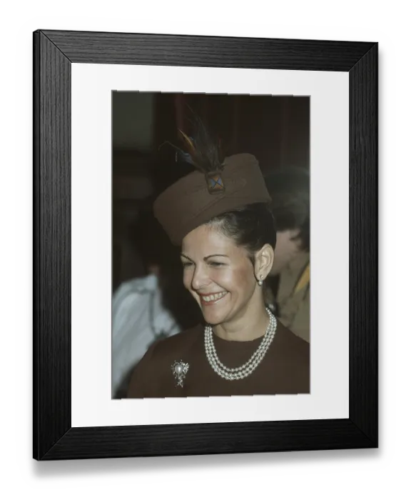 Framed Print : Drottning Silvia 1981 Queen Silvia of Sweden