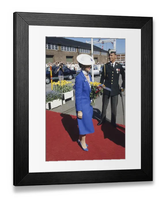 Framed Print : Drottning Silvia 1985 Queen Silvia of Sweden