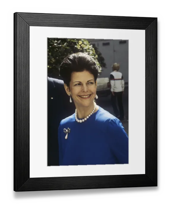Framed Print : Drottning Silvia. Mars 1983 Queen Silvia of Sweden