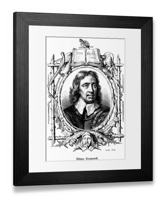 Framed Print : Oliver Cromwell (1599-1658) Lord Protector and head of the Commonwealth of England