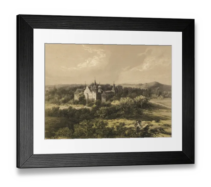 Framed Print : Schaesberg Castle is a castle ruin near Schaesberg between the villages of Landgraaf