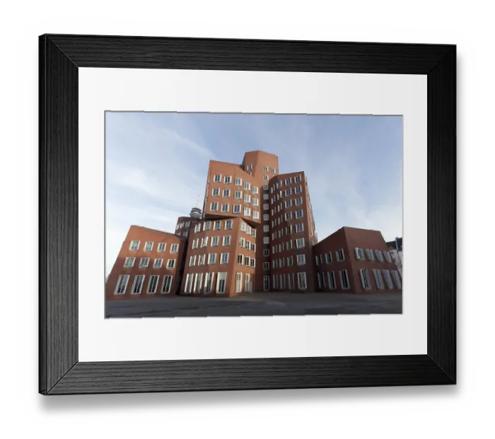 Framed Print : New Zollhof by architect Frank O