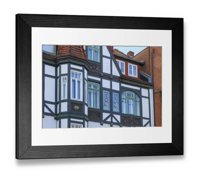 Framed Print : Timbered house from 1910, old town of Rinteln Framed Print : Timbered house from 1910, old town of Rinteln