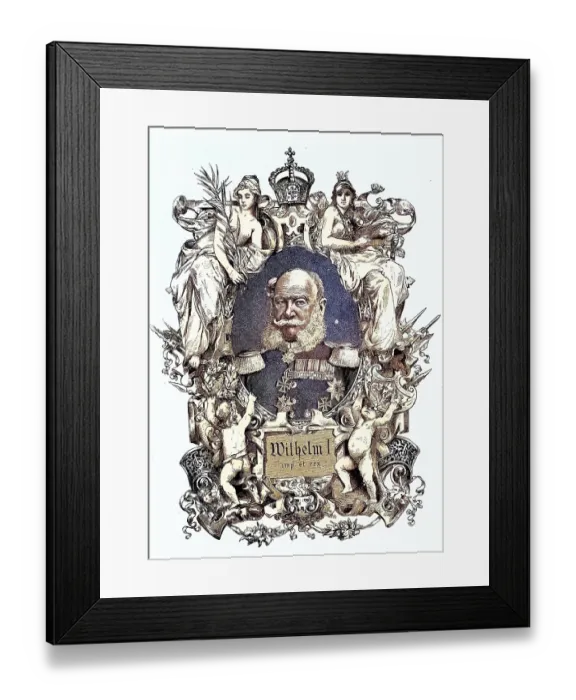 Framed Print : William I (born 22 March 1797 as William Frederick Louis of Prussia)