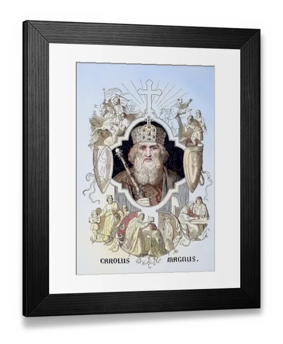 Framed Print : Charlemagne, born probably April 2