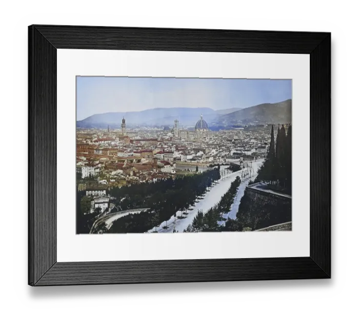 Framed Print : Historisches Foto (ca 1880) von Ansicht von Florenz Framed Print : Historisches Foto (ca 1880) von Ansicht von Florenz