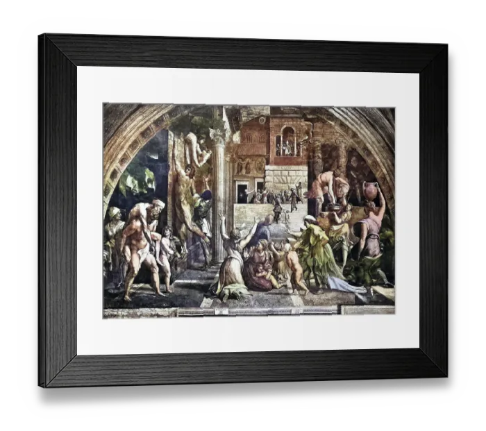 Framed Print : Historical photo (ca 1880) of The Fire in the Borgo