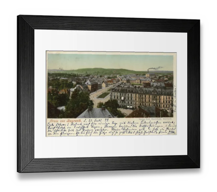 Framed Print : Historical postcard around 1899 Framed Print : Historical postcard around 1899