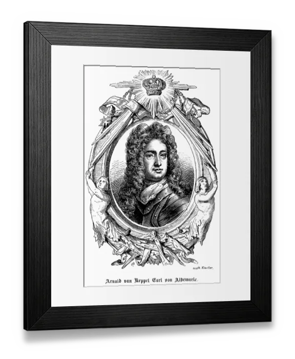 Framed Print : Arnold van Keppel 1st Earl of Albermarle (1670 - 1718) First Earl