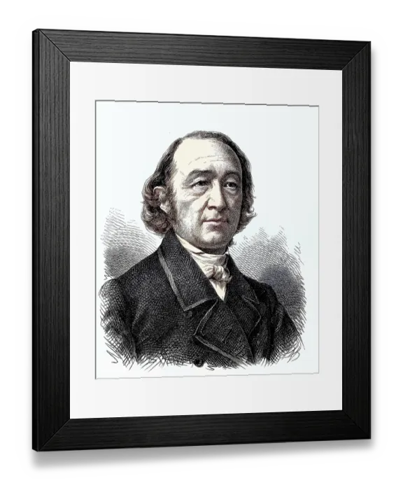 Framed Print : Julius Sturm, 1816 - 1896, German poet