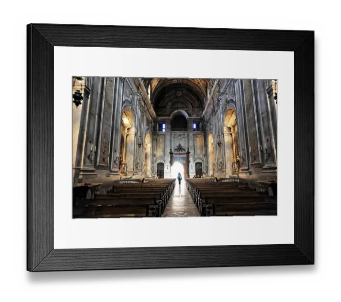 Framed Print : Basilica da Estrela consecrated in 1790