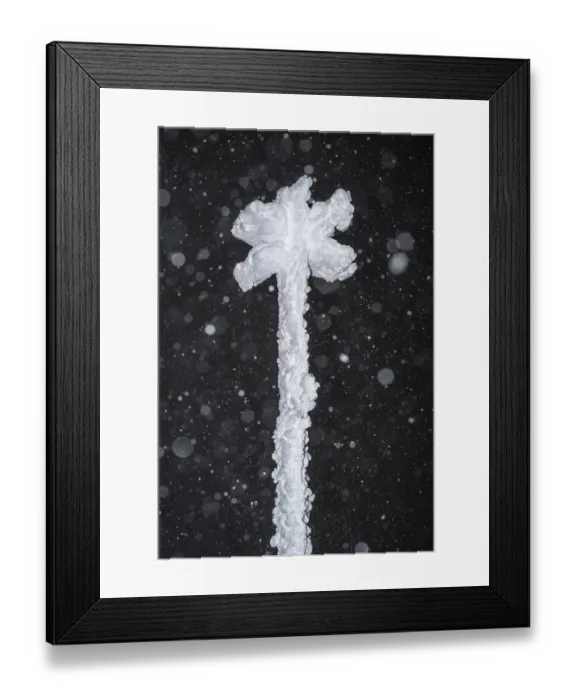 Framed Print : Deep-snow-covered trail marking in the snow