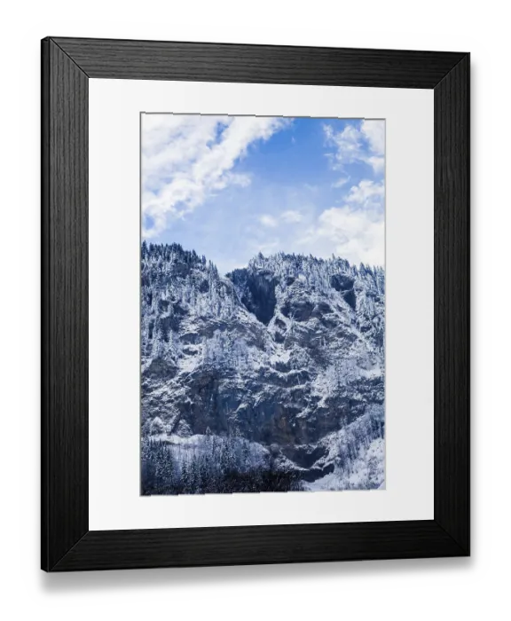 Framed Print : Beautiful winter landscape in the mountains