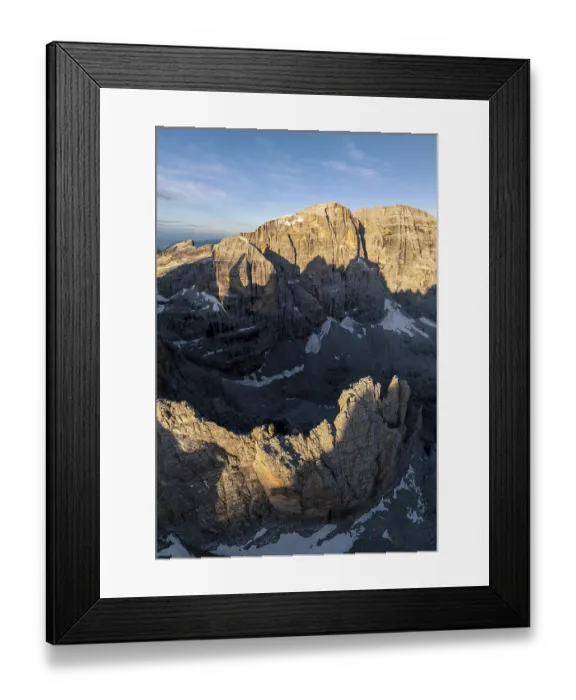 Framed Print : Impressive mountain peaks of the Brenta Mountains