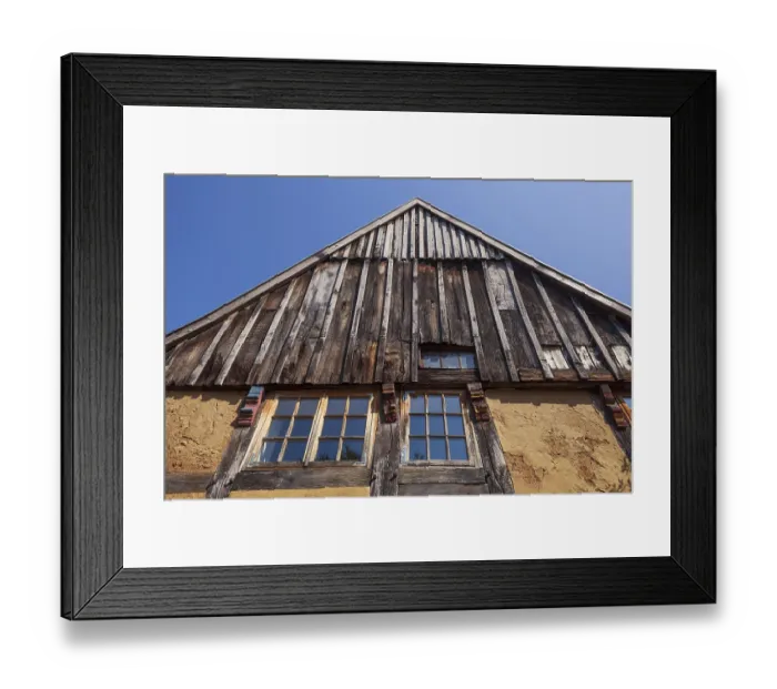 Framed Print : Altes half-timbered house, Giebel