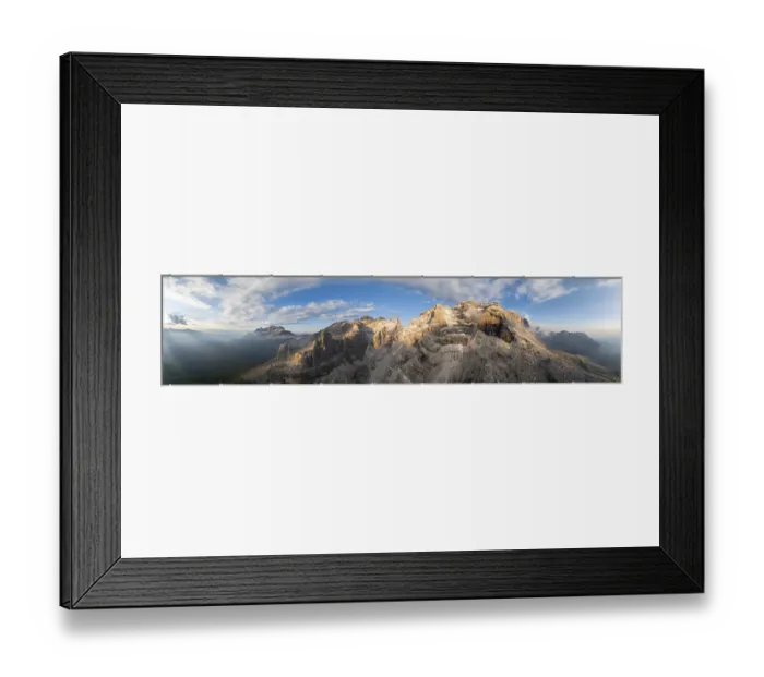 Framed Print : 360 degree alpine panorama, aerial view Framed Print : 360 degree alpine panorama, aerial view