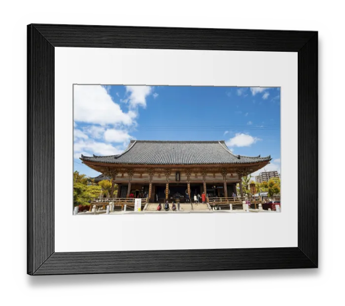 Framed Print : Shitennoji Temple Building, Buddhist Temple