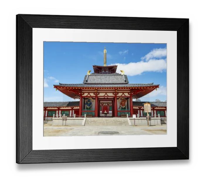 Framed Print : Niomon, Middle Gate with Figures