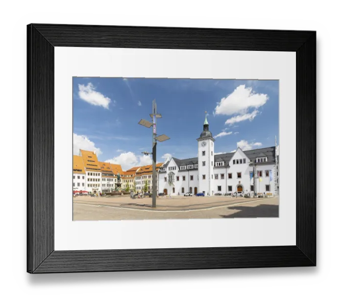 Framed Print : Obermarkt with council pharmacy