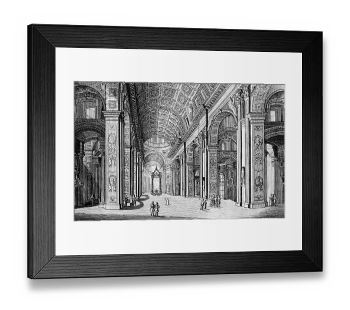 Framed Print : The interior of St. Peter's Church in the Vatican