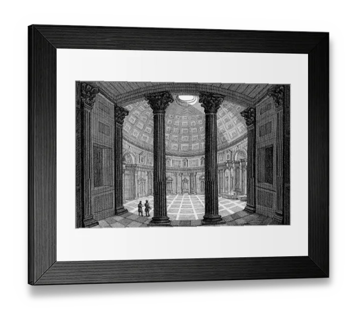 Framed Print : The interior of the Pantheon, sanctuary