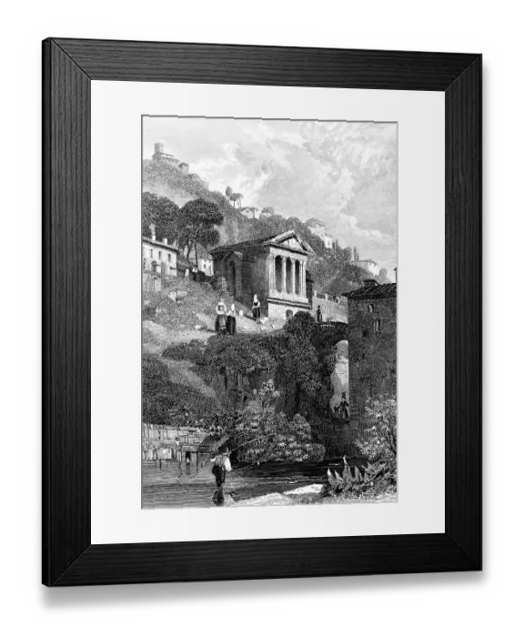 Framed Print : Tempietto sul Clitunno, Clitunnus temple
