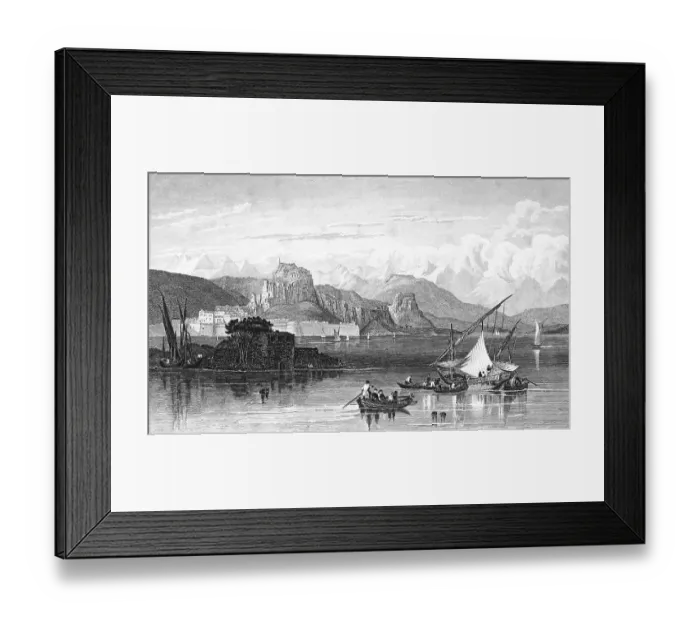 Framed Print : Corfu island, Ionian Sea, Mediterranean Sea