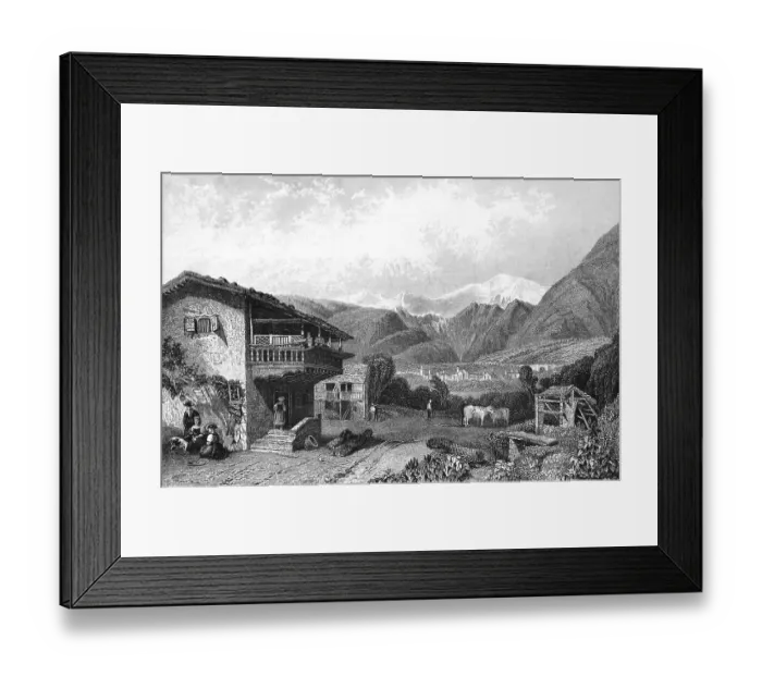 Framed Print : Over the Simplon Pass to Brig, Brig-Glies Framed Print : Over the Simplon Pass to Brig, Brig-Glies