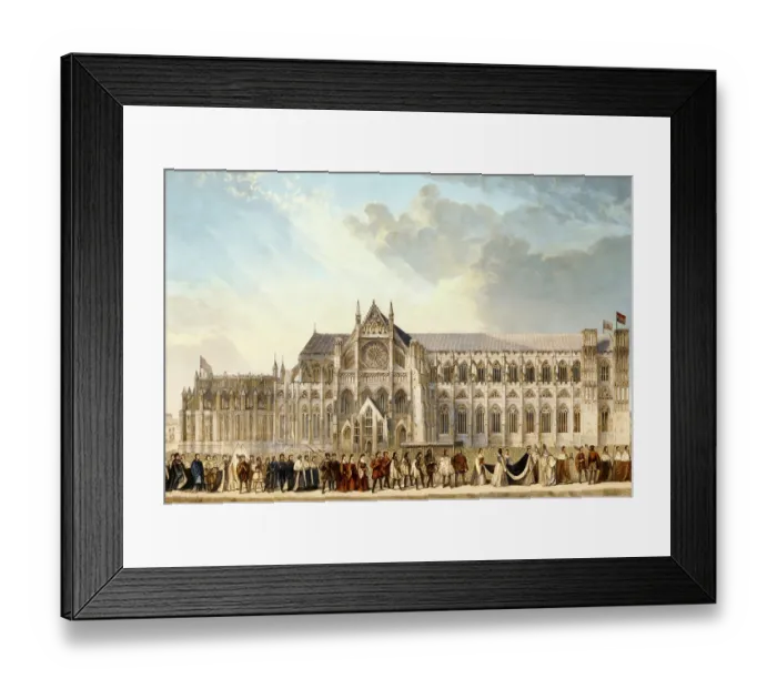 Framed Print : The coronation procession of Anne Boleyn to Westminster Abbey