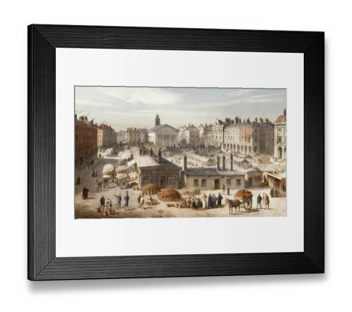 Framed Print : Covent Garden Market, 1820, West End