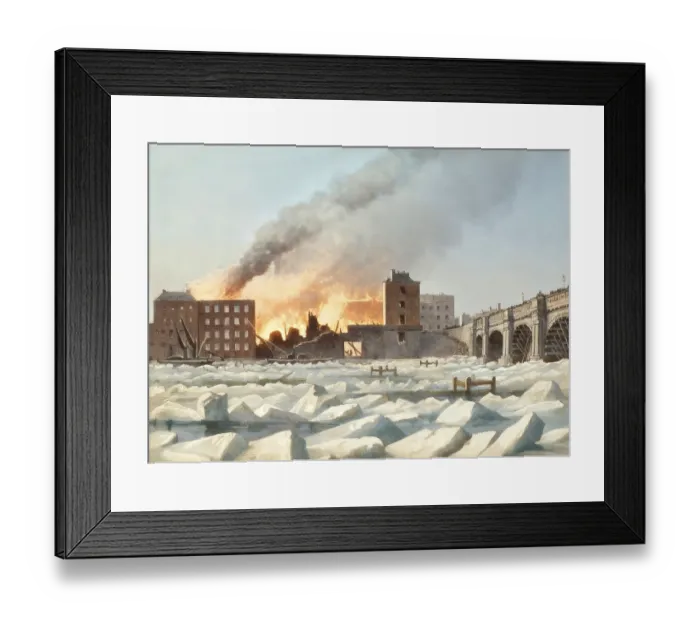 Framed Print : Frost on the River Thames, 1814