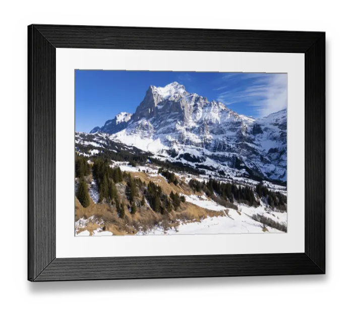 Framed Print : Wetterhorn Mountain on Sunny Winter Day Framed Print : Wetterhorn Mountain on Sunny Winter Day