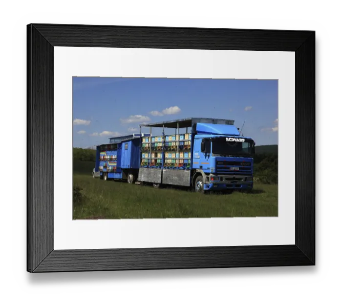 Framed Print : Honey production, beehive, mobile apiary in the Transylvanian countryside