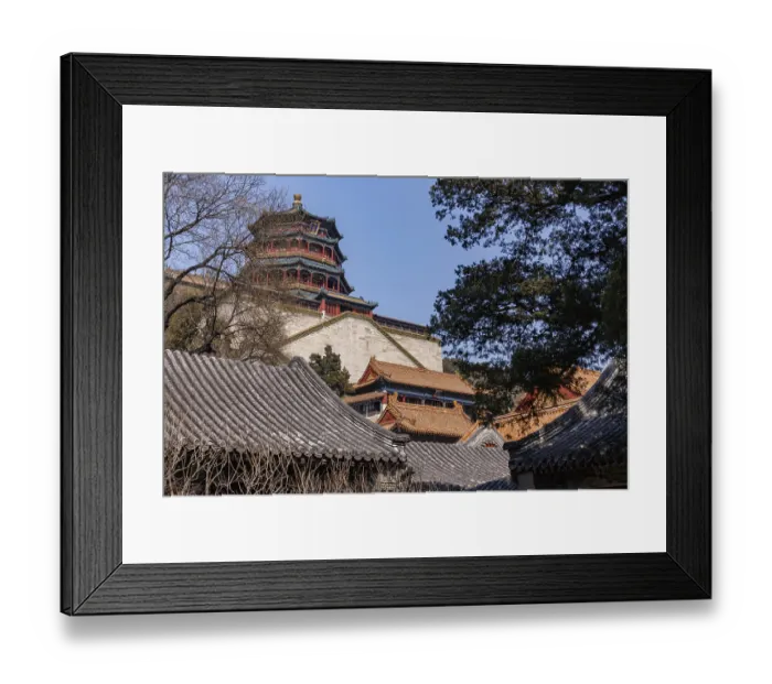 Framed Print : Landmark Tower of Buddhist Incense at the Summer Palace in Beijing