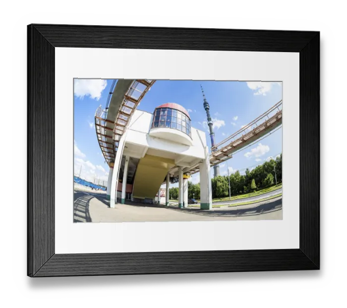 Framed Print : Moscow, Russia - July 8, 2019: Modern public urban transport Framed Print : Moscow, Russia - July 8, 2019: Modern public urban transport