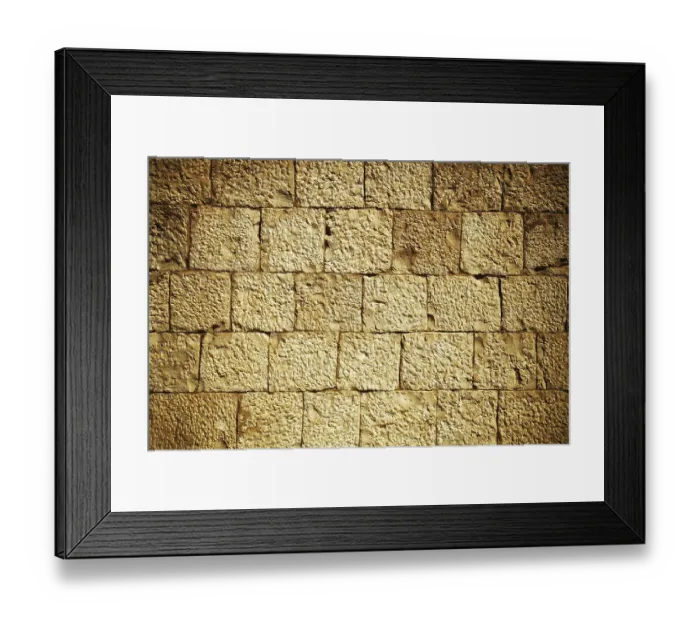 Framed Print : Stone wall background