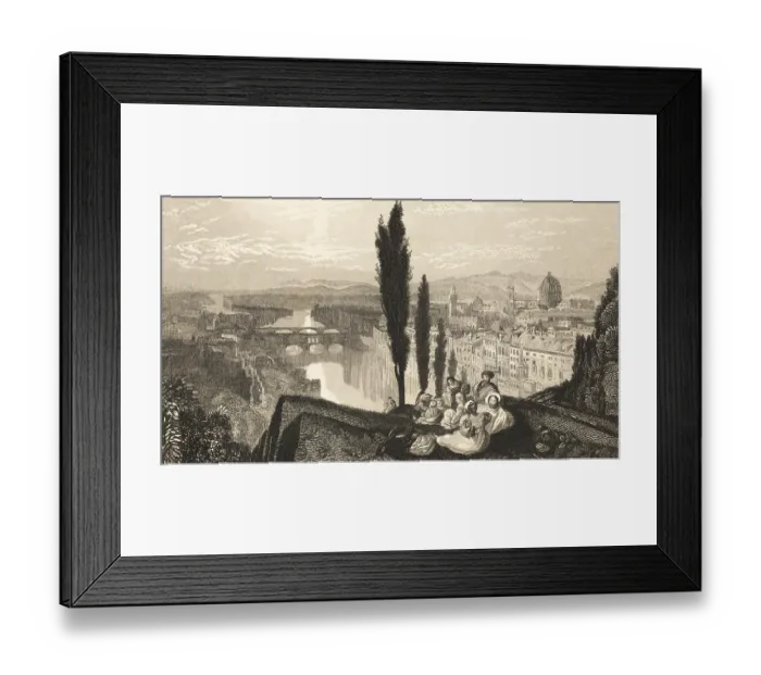 Framed Print : Florence with the Cathedral Cattedrale di Santa Maria del Fiore