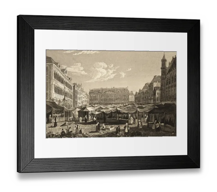 Framed Print : Brussels, Belgium, marketplace